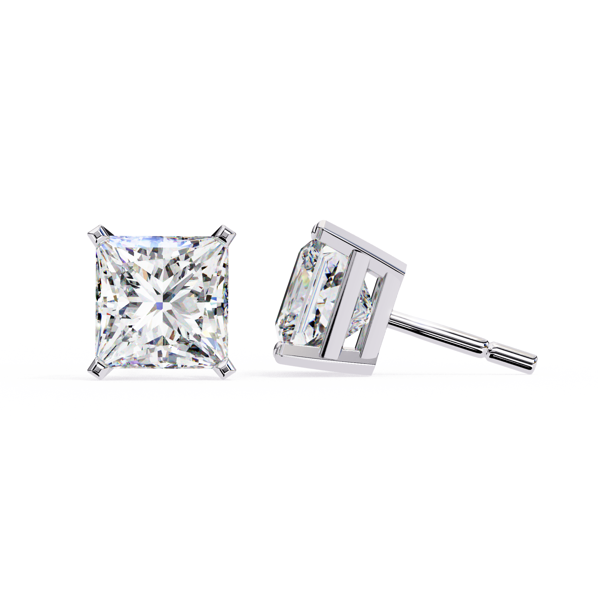 Stellar Luxe Earrings (Princess Cut)