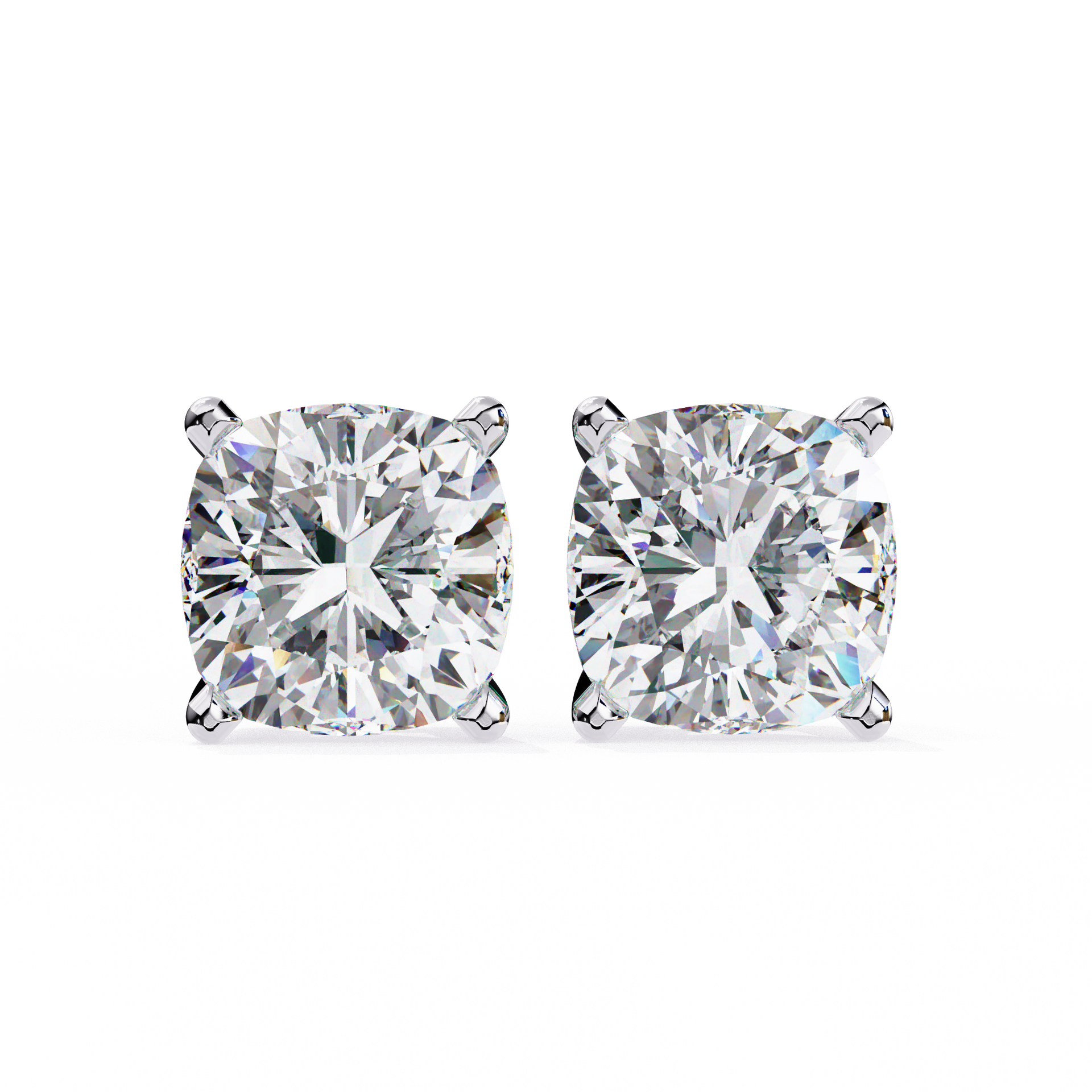 Stellar Luxe Earrings (Cushion Cut-Four Prongs)