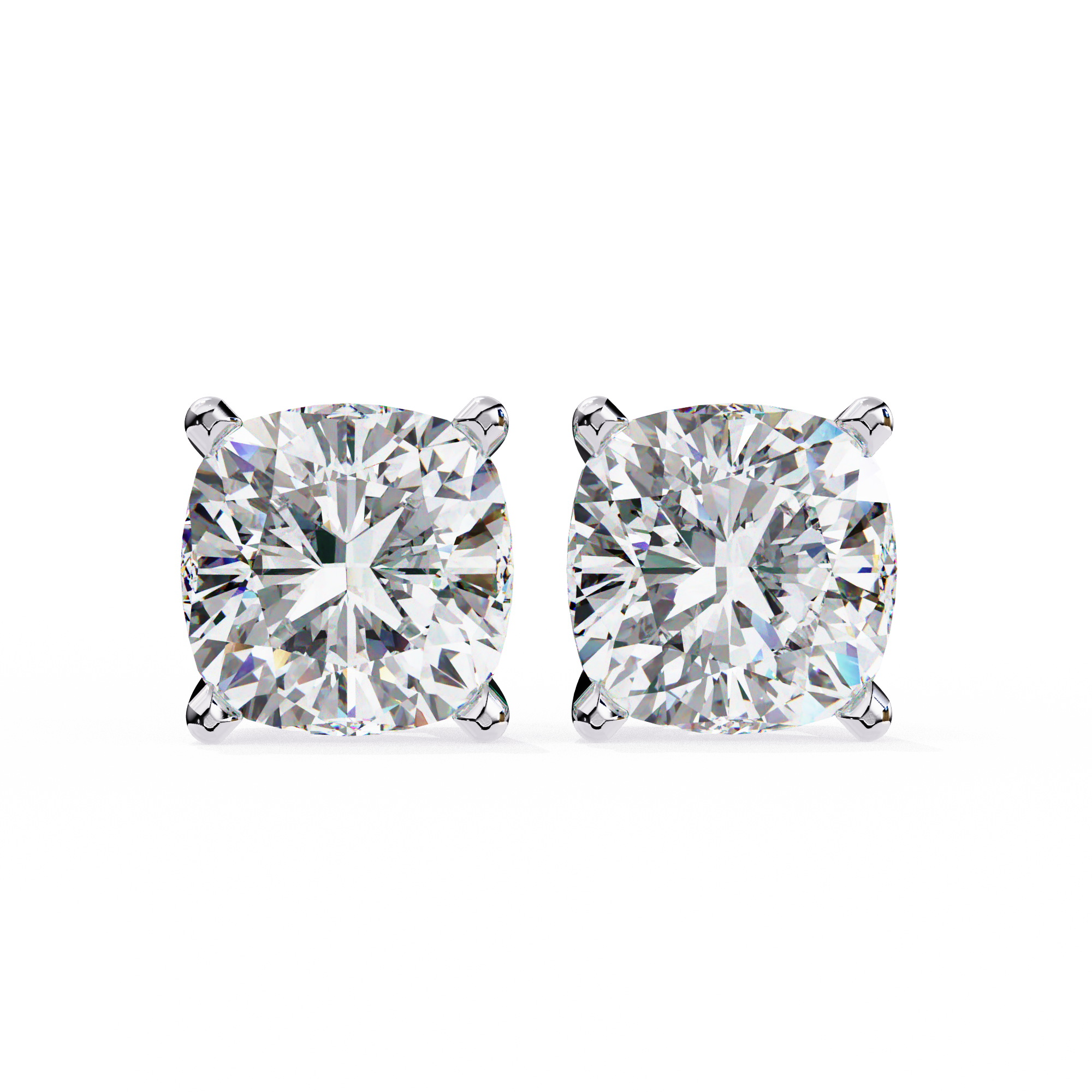 Stellar Luxe Earrings (Cushion Cut-Four Prongs)