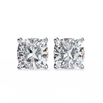 Stellar Luxe Earrings (Cushion Cut-Four Prongs)