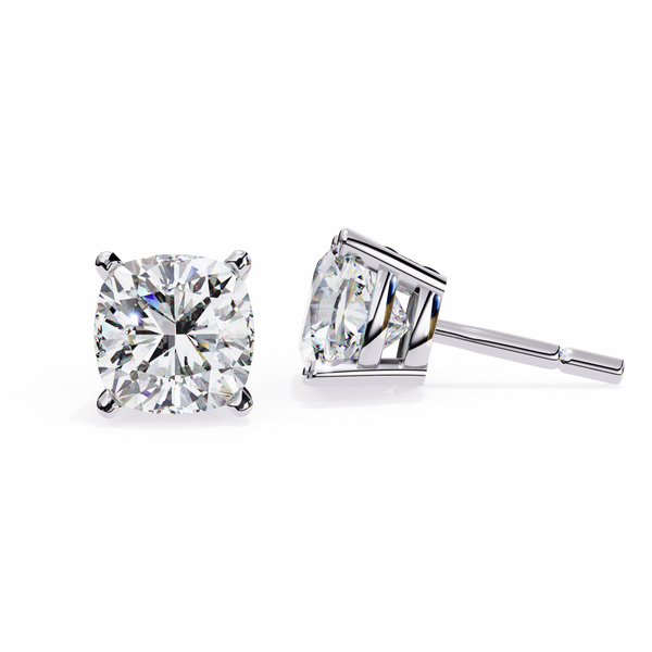 Stellar Luxe Earrings (Cushion Cut-Four Prongs)