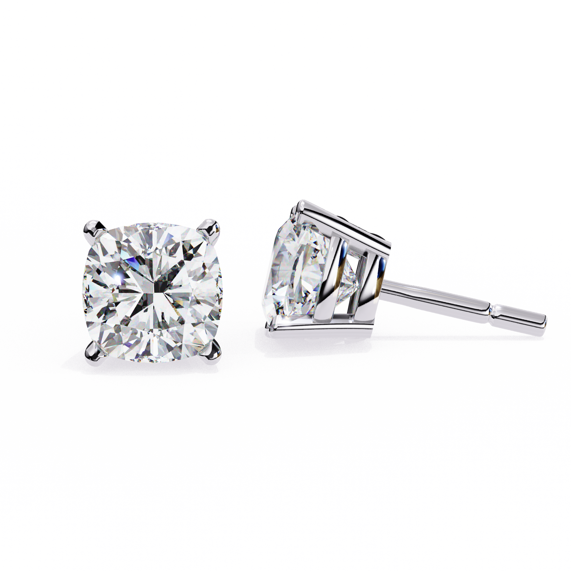 Stellar Luxe Earrings (Cushion Cut-Four Prongs)