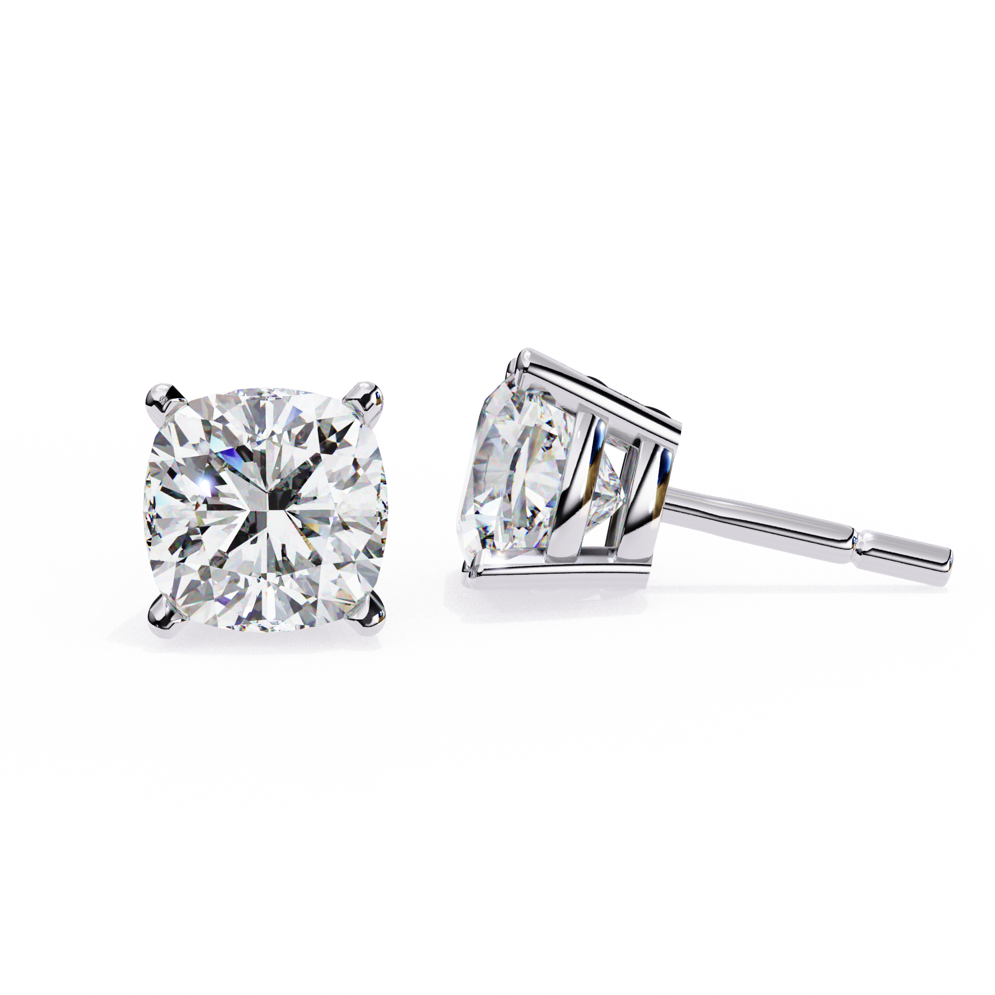 Stellar Luxe Earrings (Cushion Cut-Four Prongs)