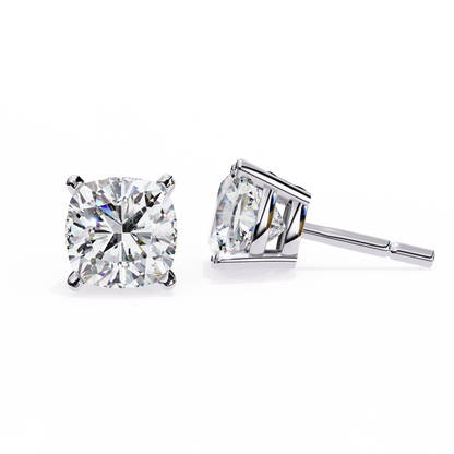 Stellar Luxe Earrings (Cushion Cut-Four Prongs)