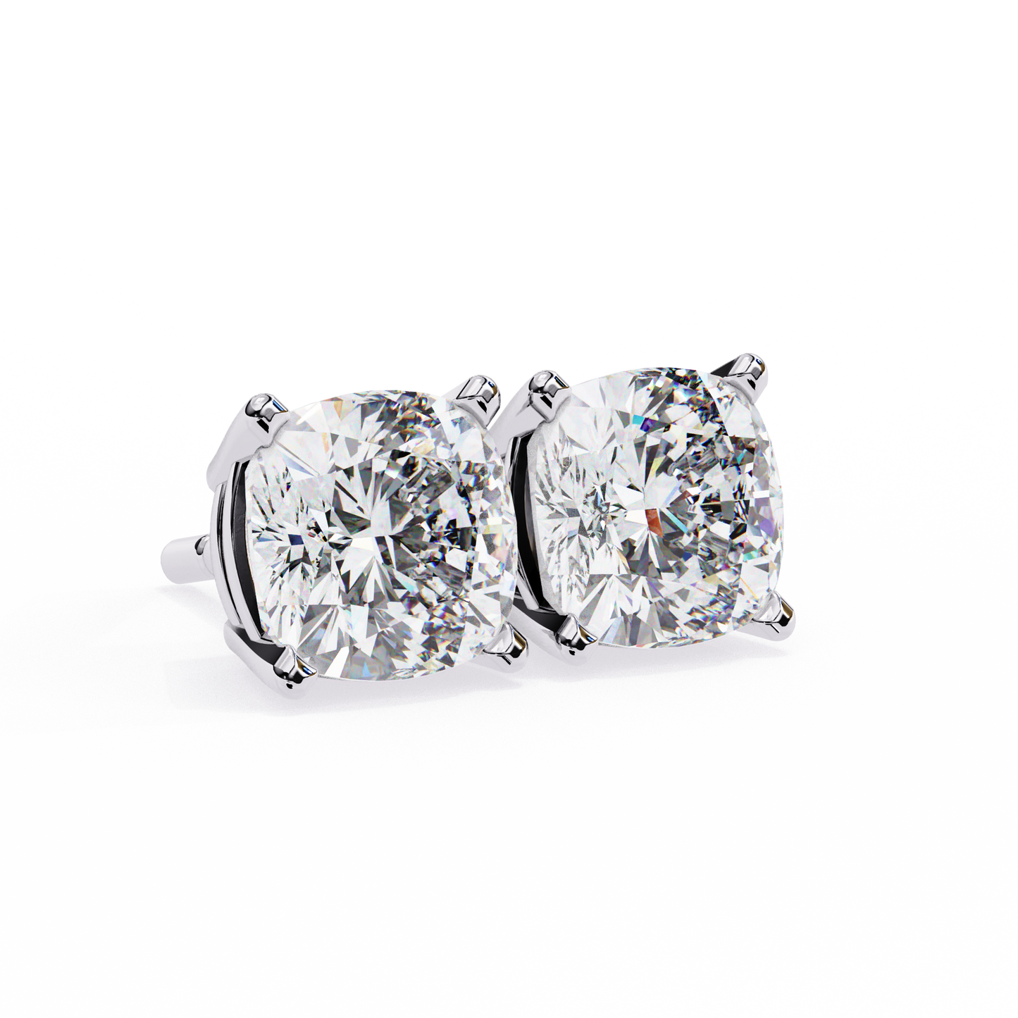 Stellar Luxe Earrings (Cushion Cut-Four Prongs)
