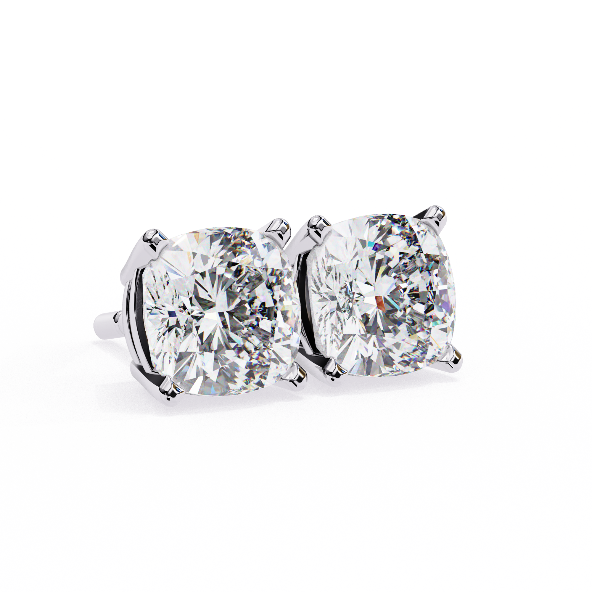 Stellar Luxe Earrings (Cushion Cut-Four Prongs)