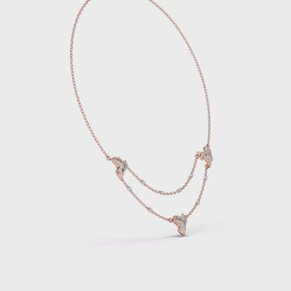 Glimmering Horizon Diamond Necklace