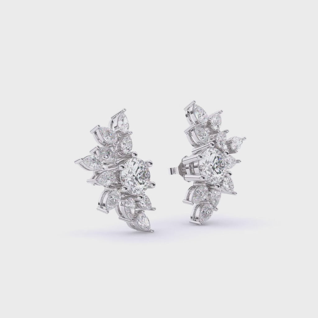 Crystal Petals Earrings