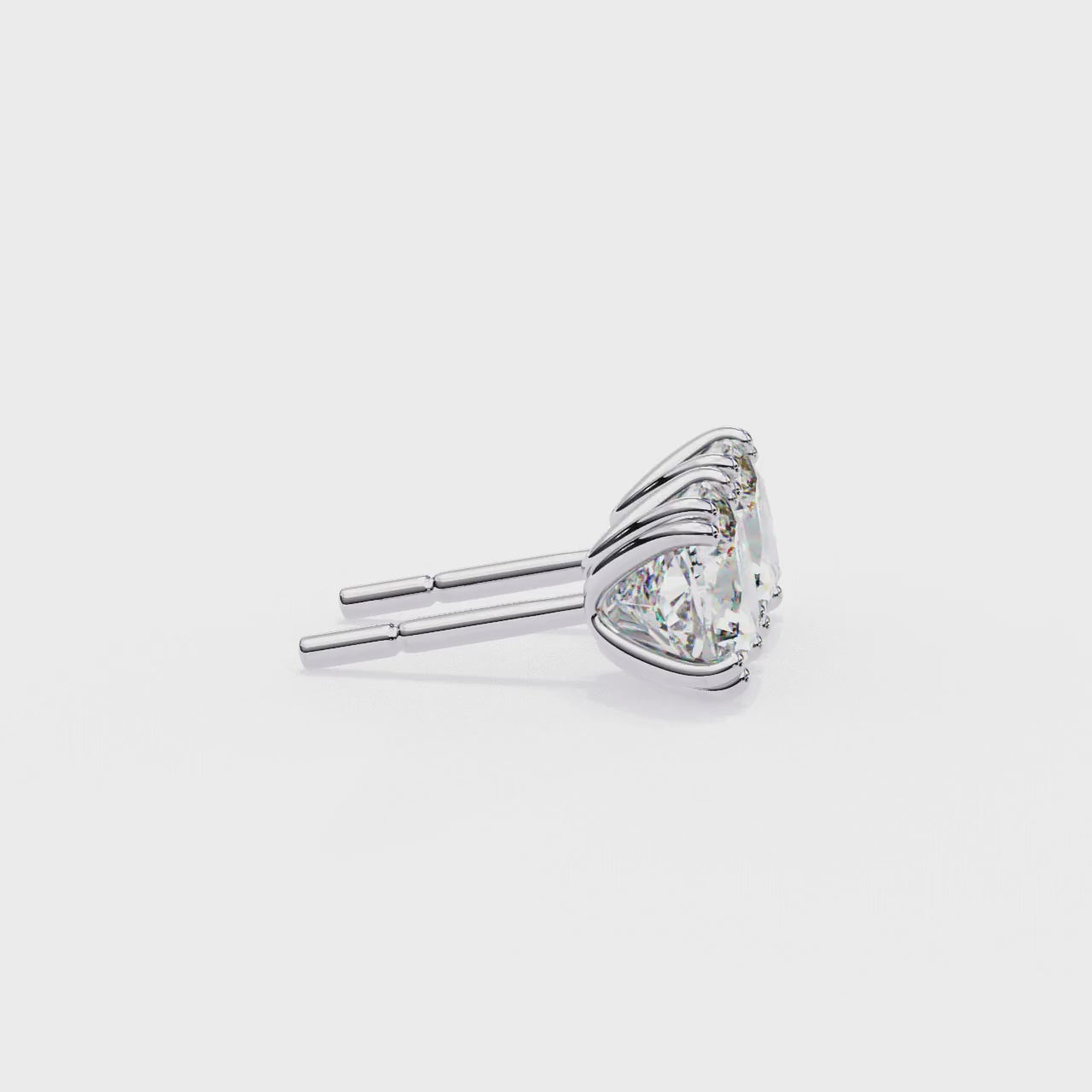 Stellar Luxe Earrings (Cushion cut-Eight Prongs)