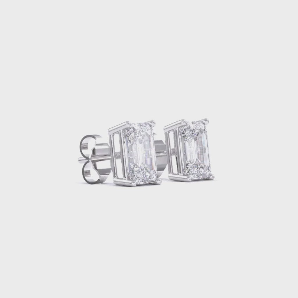 Stellar Luxe Earrings (Emerald Cut)