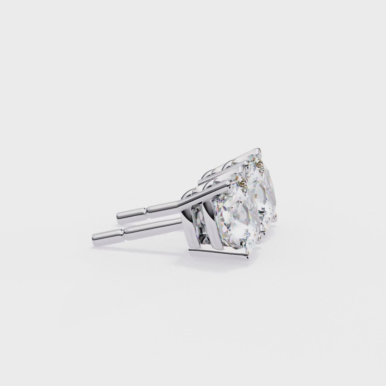 Stellar Luxe Earrings (Cushion Cut-Four Prongs)