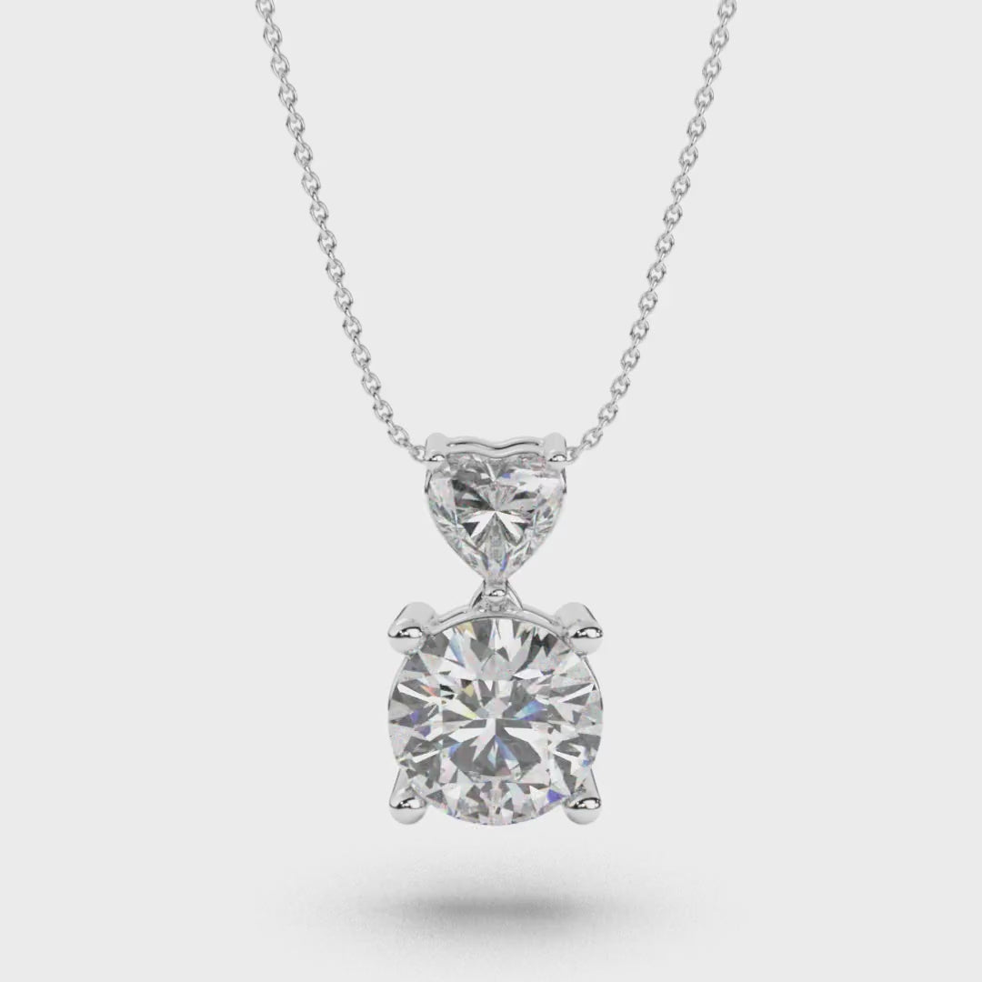 Hearts and Round Pendant
